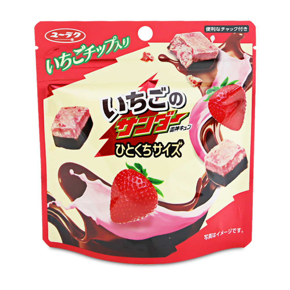 딸기 블랙썬더 파우치 42g 초콜릿 x 10개 (1통)