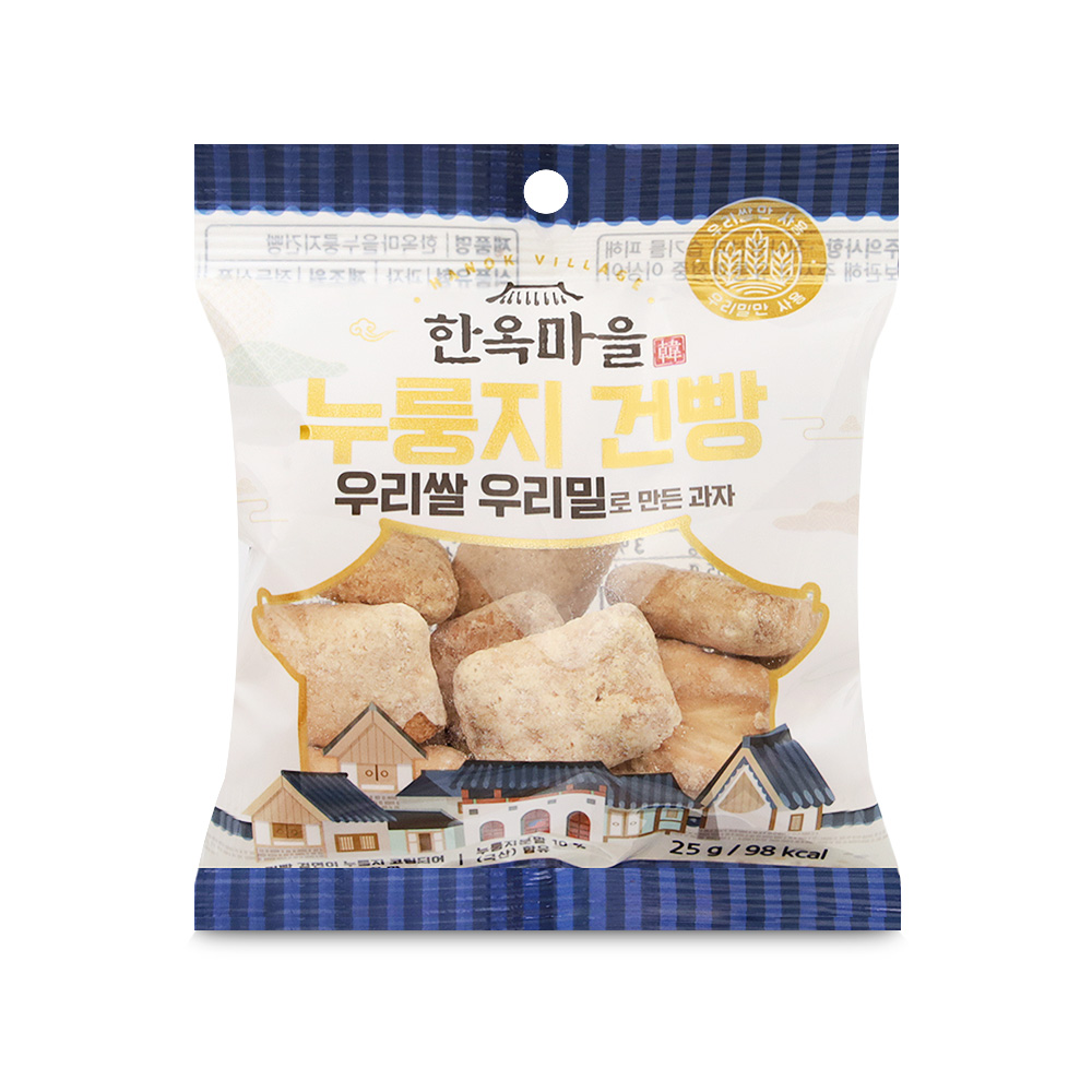 우리밀 우리쌀 한옥마을 누룽지 건빵 25g x 10개 (1통)
