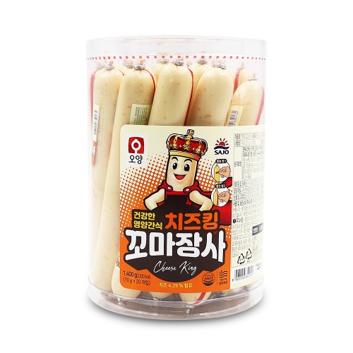 (사조) 치즈킹 꼬마장사 1400g(70gx20개) / 소시지