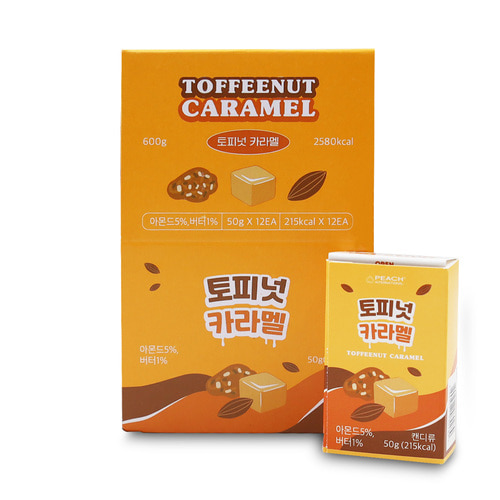 토피넛 카라멜 50gx12개 (1통)