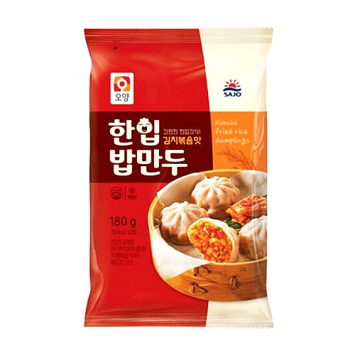 (세일)(냉동) 사조 한입밥만두 김치볶음맛 180g x 2개 (유통기한23.1.12)