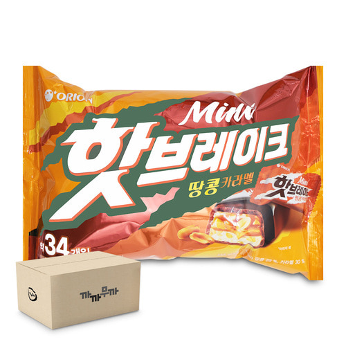 오리온 핫브레이크 미니 땅콩 카라멜 455g (1박스-8개)